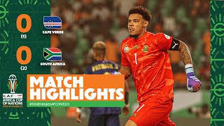 HIGHLIGHTS  Cape Verde 🆚 South Africa  TotalEnergiesAFCON2023  Quarter Finals [upl. by Weisler]