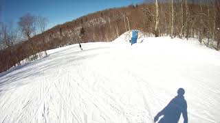 Snowboarding in Mont Tremblant Quebec Canada Green Trails [upl. by Abbub]