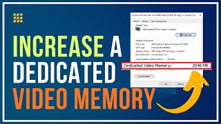 How To Increase Dedicated Video Memory In Windows 10  Increase VRAM On Windows 10 [upl. by Pavior]