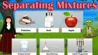 Separating Mixtures Different Methods Distillation Evaporation amp Centrifugation Lesson for Kids [upl. by Ahsenra]