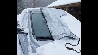 Car anti frost snow ice windscreen cover protector [upl. by Hsirt]