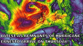 Latest as Remnants of Hurricane Ernesto Arrive on Wednesday 19th August 2024 [upl. by Patrizius]