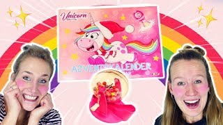 Einhorn ADVENTSKALENDER LOTTERIE Challenge NINA VS KATHI Wer öffnet die besten Türen Craze Unicorn [upl. by Anastasia838]