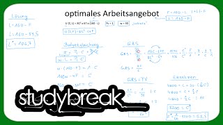 Optimales Arbeitsangebot  Mikroökonomie [upl. by Ahsikahs554]