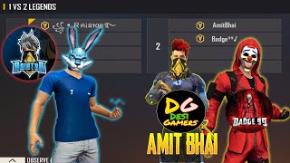 RAISTAR VS BADGE 99 AMITBHAI  RAISTAR VS V BADGE YOUTUBERS  GARENA FREE FIRE [upl. by Suez]