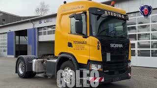 Scania G450 4x4 Euro 6 SZM Kipphydraulik Kippauflieger aus Baujahr 2018 [upl. by Neelram647]