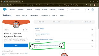 Specify Final Approval and Rejection Actions  Build a Discount Approval Process  Salesforce 2024 [upl. by Aneerahs]