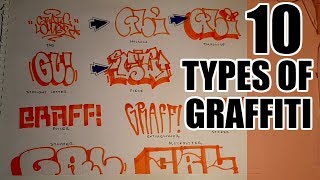 10 Types of Graffiti [upl. by Jannery]