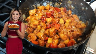 How I Make SWEET FIRE CHICKEN at home better than Takeout [upl. by Nnairak]