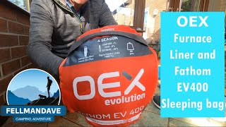 OEX Furnace 8 Sleeping bag Liner and OEX Fathom EV400 Sleeping Bag Review [upl. by Eigriv]