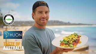 Huon Salmon featured on Taste of Australia with Hayden Quinn [upl. by Atinuahs]