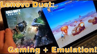 Lenovo Duet Gaming  Android Games Emulation and a look at a quotsuper hubquot from Anker [upl. by Sukcirdor]