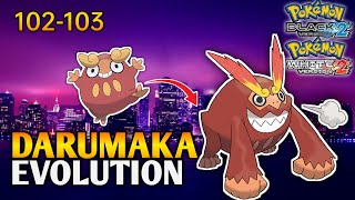 How To Evolve Darumaka Into Darmanitan In Pokemon Black 2 amp White 2  Unova Pokedex [upl. by Einram42]