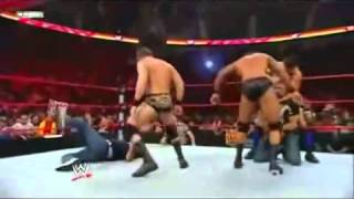 Batista returns 2009 and save Triple H YouTube [upl. by Llahsram]