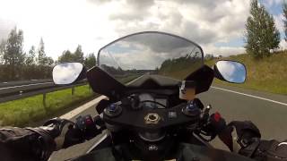 Suzuki 750 GSXR K6 80270kmh short shifting without clutch [upl. by Lorraine866]