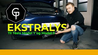 LEDbar Ekstralys på Tesla model Y og Model 3 [upl. by Simpson791]