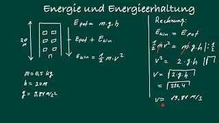 Physik  Energie  Energieerhaltung  Geschwindigkeit [upl. by Charteris]