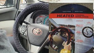 Heated Steering Wheel Cover Installing [upl. by Leopoldine830]