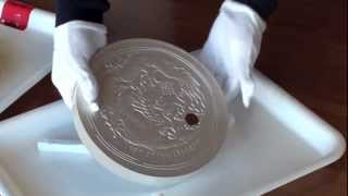 Perth Mint Strikes 10 Kilo Gold amp Silver Year of the Dragon Coins [upl. by Hardej451]