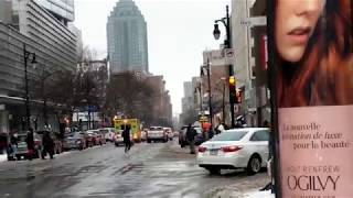 Montreal Downtown In Winter McGill Concordia [upl. by Boser]