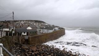 Mousehole Storm High Tide 8th Feb 2014 [upl. by Markiv635]