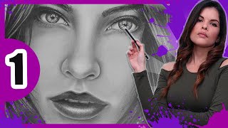 🟣CURSO GRATIS 🟣 ROSTRO REALISTA a lápiz✏️ paso a paso ⚡ tutorial completo 🤩 PARTE 1 [upl. by Eisej]