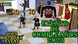 Evento Del Décimo Cumpleaños 2023  10th Birthday Event OSRS  Guia  Rewards  Español [upl. by Adnawed352]