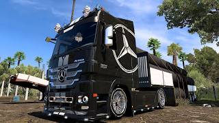 Euro Truck Simulator Mercedes Actros MP3 Straight Pipe Sound Truck Mods 150 POV Grand Utopia＃31 [upl. by Tiphanie]