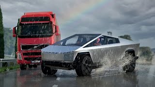 Realistic Hydroplane and Icy Crashes 05  BeamNGdrive [upl. by Abernon]