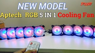 Aptech RF 200 Pro max RGB 5 IN 1 Case Cooling Fan with Remote Controller price in bangladesh [upl. by Gamaliel153]