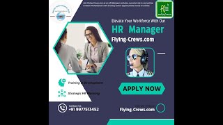 Join FlyingCrewscom as an HR Manager [upl. by Asinet]