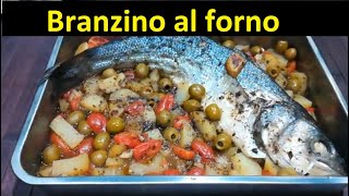 Branzino al forno  branzino allacqua pazza [upl. by Cornelia]