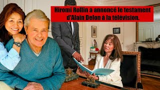 🔆 Un mois après la mort dAlain Delon Hiromi Rollin a annoncé le testament dAlain à la télévision [upl. by Andres]