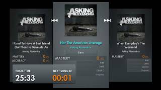 Not The American Average  Asking Alexandria Bass  D A D G Guitar Tab [upl. by Nahtanha]