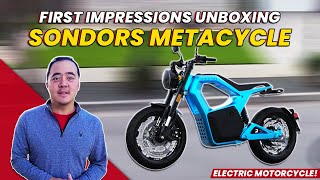 Sondors Metacycle Unboxing amp First Impressions of the 4000 Electric motorcycle metacycle sondors [upl. by Arutek]