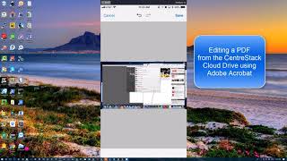 iPhone Editing of a PDF using Adobe Acrobat Reader with CentreStack [upl. by Navarro]