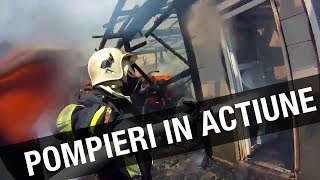 Intervenția pompierilor la un incendiu din Stroiești [upl. by Vanda]