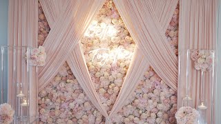 DIY Elegant blush Floral Backdrop [upl. by Esenej]