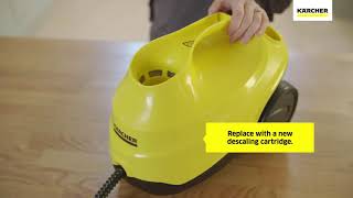 Karcher SC3 Steam Cleaner  Reset The Descaling Cartridge [upl. by Tlok]