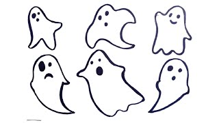 COMO DESENHAR UM FANTASMA FACIL HALLOWEEN  COMO DESENHAR UM FANTASMINHA [upl. by Rozella80]