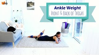 ANKLE WEIGHT WORKOUT  Ankle Weight Front and Back of Thighs Workout BARLATES BODY BLITZ [upl. by Armil800]