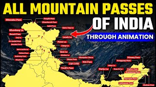 All Mountain Passes of India and their Location on MAP  Smart Tricks  OnlyIAS [upl. by Swiercz435]