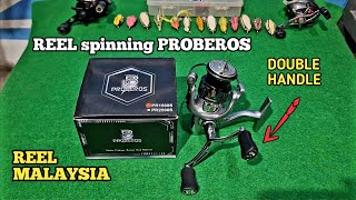 REEL dari MALAYSIA ❗️review REEL spinning PROBEROS DOUBLE HANDLE  REEL LANGKAH multiguna dua handle [upl. by Mauretta]