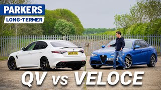 Alfa Romeo Giulia Quadrifoglio vs Veloce  Alfa Romeo Giulia Veloce LongTerm Test Episode 5 [upl. by Oretos]