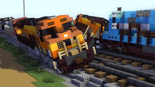 Minecraft Kismet Train Collision Animation [upl. by Haletky]