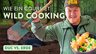 Challenge  Hühnchen im Erdloch zubereiten 💪  Wie ein Gourmet  Wild Cooking [upl. by Tal759]