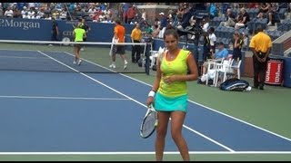 Sania Mirza and Colin Fleming US Open 2012 mixed doubles quarterfinal clip [upl. by Sirrom]