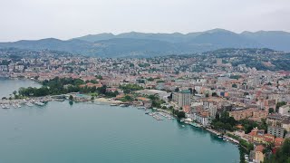 Lugano Switzerland 🇨🇭 4K Drone Footage [upl. by Etnaihc]