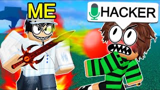 I Made Kids RAGE QUIT IN Roblox BLADE BALL VOICE CHAT 1V1S [upl. by Yessej]