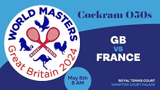 Real Tennis World Masters 2024  Cockram O50s  Great Britain vs France [upl. by Enoed]